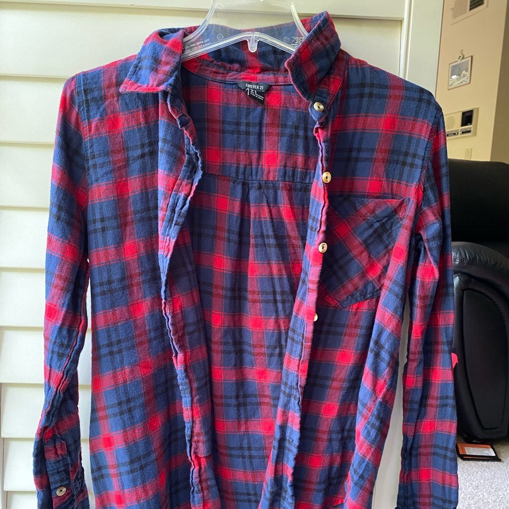 TWO for ONE Flannels (red/blue and green/blue)